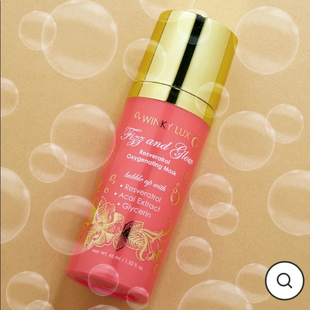 Winky Lux Fizz & Glow resveratol oxygenating mask